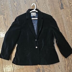 VINTAGE Milano Black Velvet Blazer